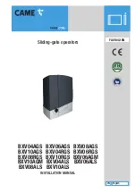 CAME BXV04AGS Installation Manual preview