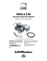 CAME Frog-A 24U Installation Manual preview