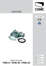 CAME FROG-A Installation Manual preview