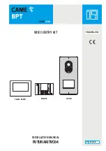 CAME FUTURAKITVC04 Installation Manual preview