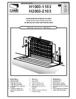 CAME H SERIES Manual preview