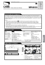 Предварительный просмотр 17 страницы CAME MR8003 Quick Manual