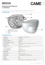 Предварительный просмотр 13 страницы CAME MR8106 Quick Manual