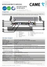 Preview for 1 page of CAME MR8534 User Manual