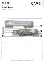 CAME MR8700 Manual preview