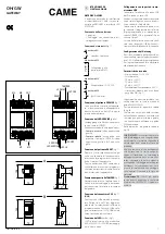 Предварительный просмотр 1 страницы CAME OH/GW Installation Instructions Manual