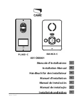 CAME PLACO-C Installation Manual preview