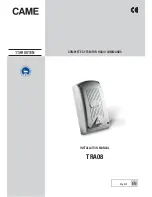 CAME TRA08 Installation Manual preview