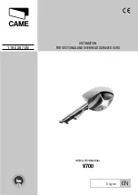 Preview for 27 page of CAME V700 Installation Manual