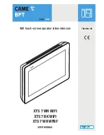 CAME XTS 7 WH WIFI User Manual preview