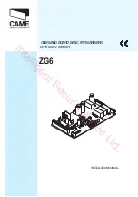 CAME ZG6 Installation Manual preview