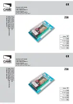 CAME ZG6 Original-Spare Parts preview