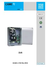 Предварительный просмотр 65 страницы CAME ZL65 Installation Manual