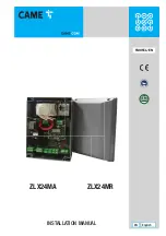 Предварительный просмотр 1 страницы CAME ZLX24MA Installation Manual