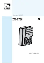 CAME ZT5C Installation Manual предпросмотр