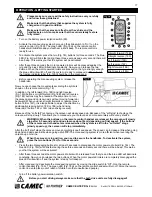 Предварительный просмотр 17 страницы Camec Elite Pro2 EM305 User Manual