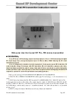 Preview for 1 page of Camel RF Electronic transmitter Instruction Manual