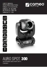 Предварительный просмотр 1 страницы Cameo AURO SPOT 300 User Manual