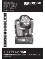 Cameo AUROBEAM 150 User Manual preview