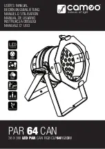 Preview for 1 page of Cameo CLP64RGB3W User Manual