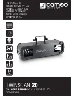 Предварительный просмотр 1 страницы Cameo CLTWINSCAN20 User Manual