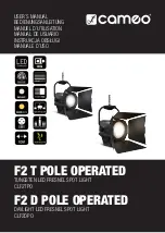 Preview for 1 page of Cameo F2 T POLE OPERATED User Manual