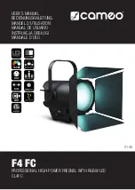 Cameo F4 FC User Manual preview