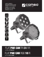 Cameo FLAT PAR CAN TRI 3W IR User Manual preview