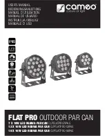 Cameo FLAT PRO CLPFLATPRO7IP65 User Manual preview