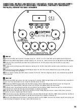 Предварительный просмотр 13 страницы Cameo FLAT PRO CLPFLATPRO7SPOT User Manual