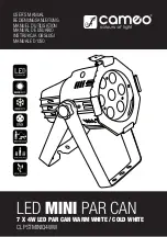 Preview for 1 page of Cameo LED MINI PAR CAN User Manual