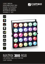 Cameo MATRIX 300 RGB User Manual preview