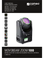 Preview for 1 page of Cameo MOVOBEAM ZOOM 100 User Manual