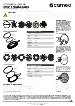 Preview for 2 page of Cameo OPUS X PROFILE User Manual