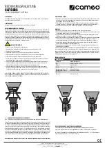 Preview for 1 page of Cameo SNAPBAG F Series User Manual