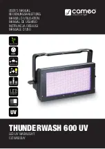 Preview for 1 page of Cameo THUNDERWASH 600 UV User Manual