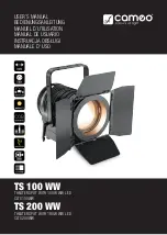 Preview for 1 page of Cameo TS 100 WW User Manual