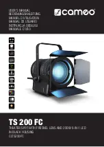 Предварительный просмотр 1 страницы Cameo TS 200 FC User Manual