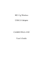 Предварительный просмотр 1 страницы Cameo WLG-1502 User Manual