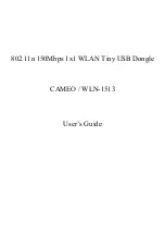 Preview for 1 page of Cameo WLN-1513 User Manual