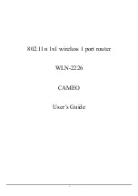 Cameo WLN-2226 User Manual preview