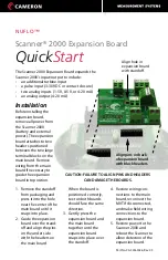 Preview for 1 page of Cameron Scanner 2000 Expansion Board Quick Start