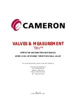 Preview for 1 page of Cameron TBV 2100 Series Operation And Maintenance Manual