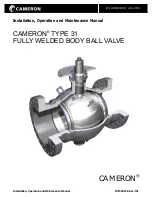 Preview for 1 page of Cameron TYPE 31 Installation, Operation And Maintenance Manual