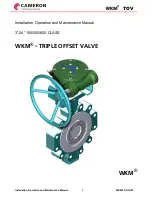 Preview for 1 page of Cameron WKM Installation, Operation And Maintenance Manual