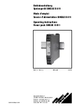 Предварительный просмотр 1 страницы Camille Bauer Gossen MetraWatt SINEAX B 811 Operating Instructions Manual