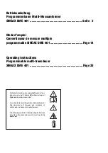 Preview for 2 page of Camille Bauer Gossen MetraWatt SINEAX DME 401 Operating Instructions Manual