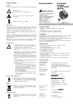 Предварительный просмотр 1 страницы Camille Bauer KINAX 2W2 Operating Instructions