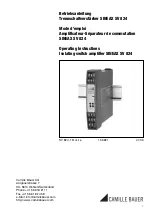 Camille Bauer SINEAX SV 824 Operating Instructions Manual preview