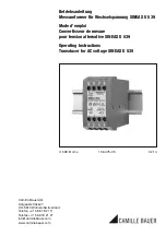 Preview for 1 page of Camille Bauer SINEAX U 539 Operating Instructions Manual